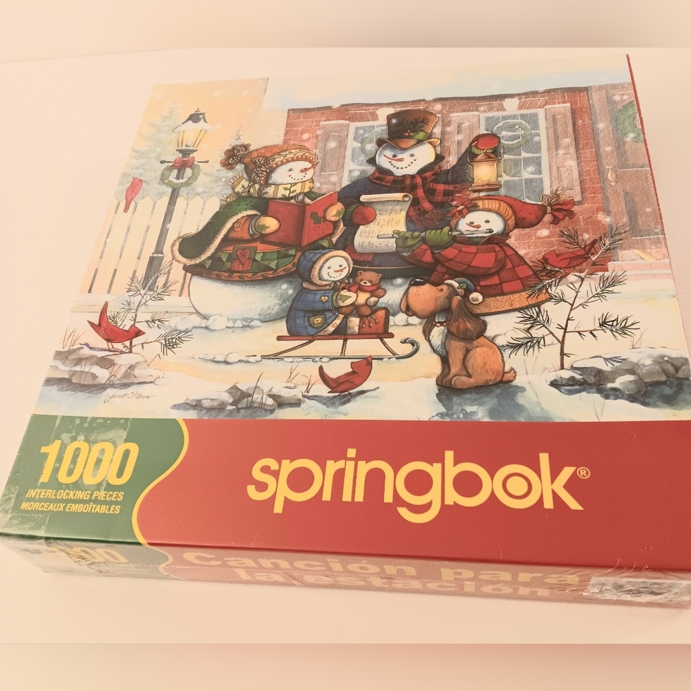 Springbok Winter Wonderland 1000 Piece Puzzle Snow Christmas Caroling Sealed NEW